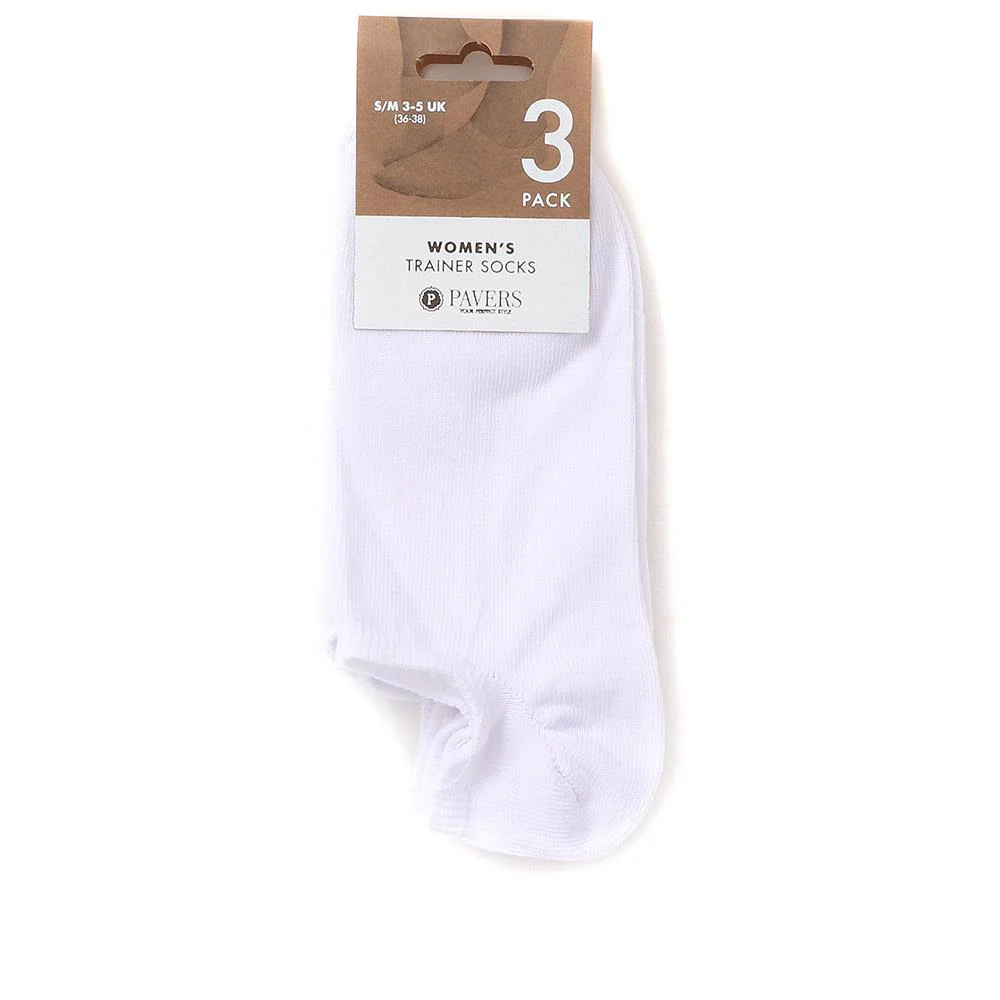 3-Pack No-Show Ankle Socks - ASENA37001 / 324 030 - White - Image 2