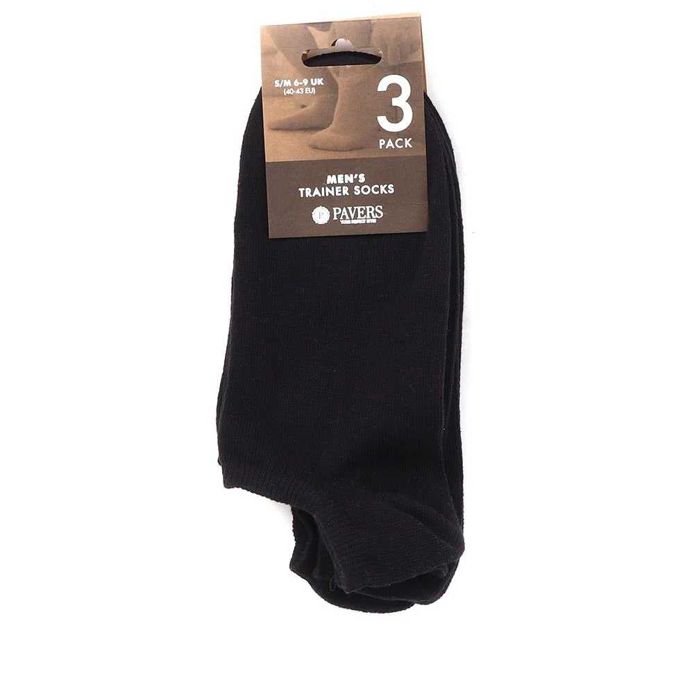 3-Pack No Show Ankle Socks - ASENA37003 / 324 031 - Black - Image 2