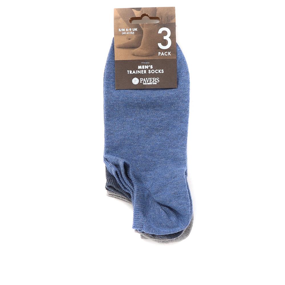 3-Pack No Show Ankle Socks - ASENA37003 / 324 031 - Blue Multi - Image 2