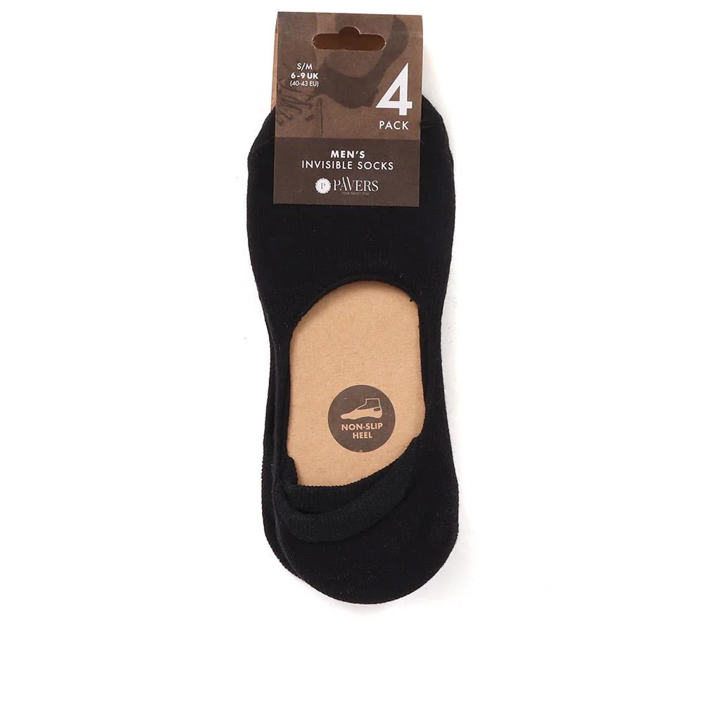 4-Pack Invisible Socks - EKIN37003 / 324 058 - Black
