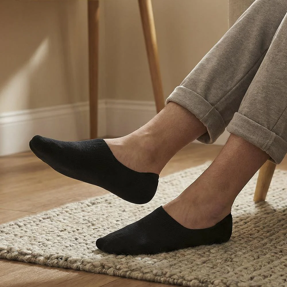 4-Pack Invisible Socks - EKIN37003 / 324 058 - Black - Image 2