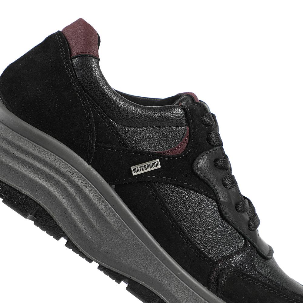 Adelia Wide Fit Leather Lace Up Trainers - ADELIA / 328 602 - Black Multi - Image 5