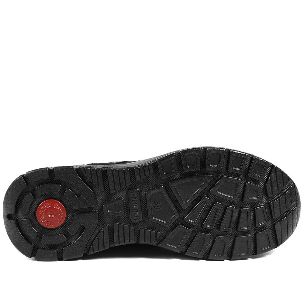 Adelia Wide Fit Leather Lace Up Trainers - ADELIA / 328 602 - Black Multi - Image 6