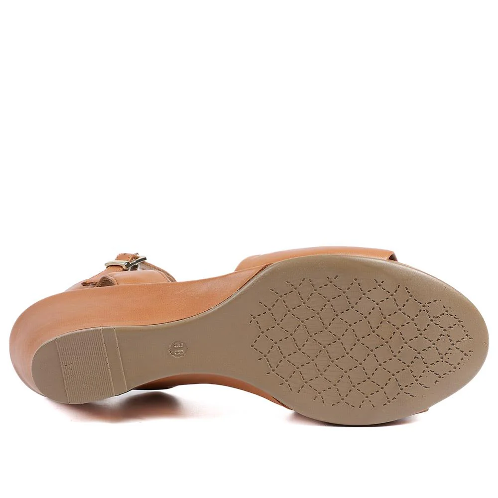 Adjustable Buckle Wedges - BELMETIN37017 / 323 773 - Tan - Image 6