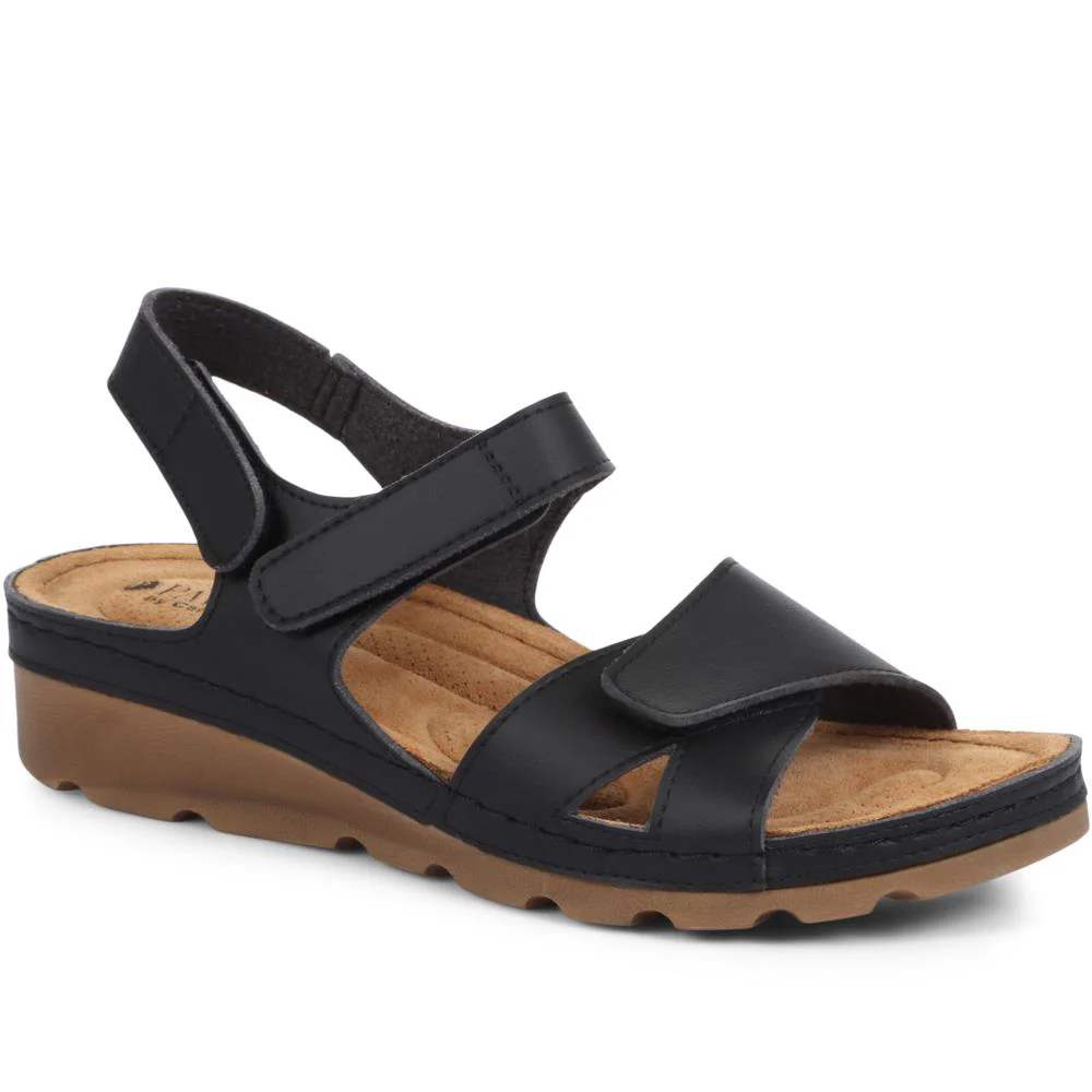 Adjustable Cushioned Sandals - SERAY33011 / 320 083 - Black