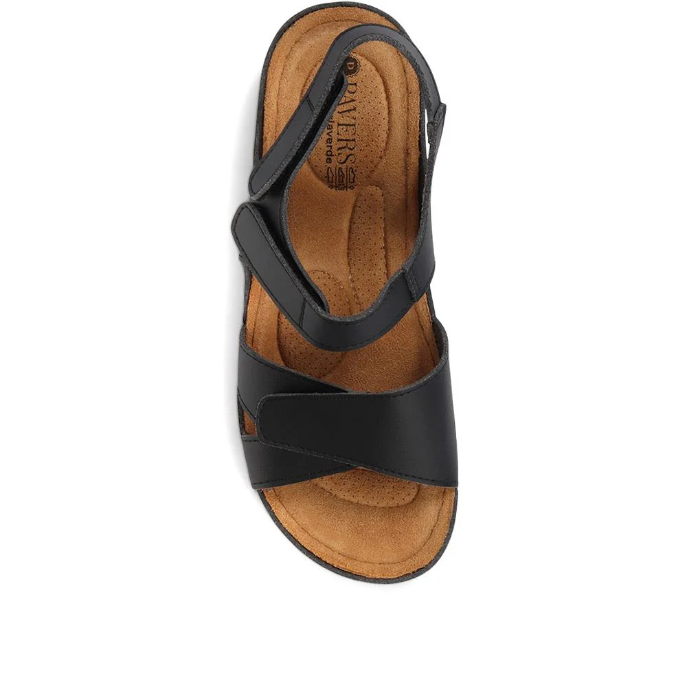 Adjustable Cushioned Sandals - SERAY33011 / 320 083 - Black - Image 5