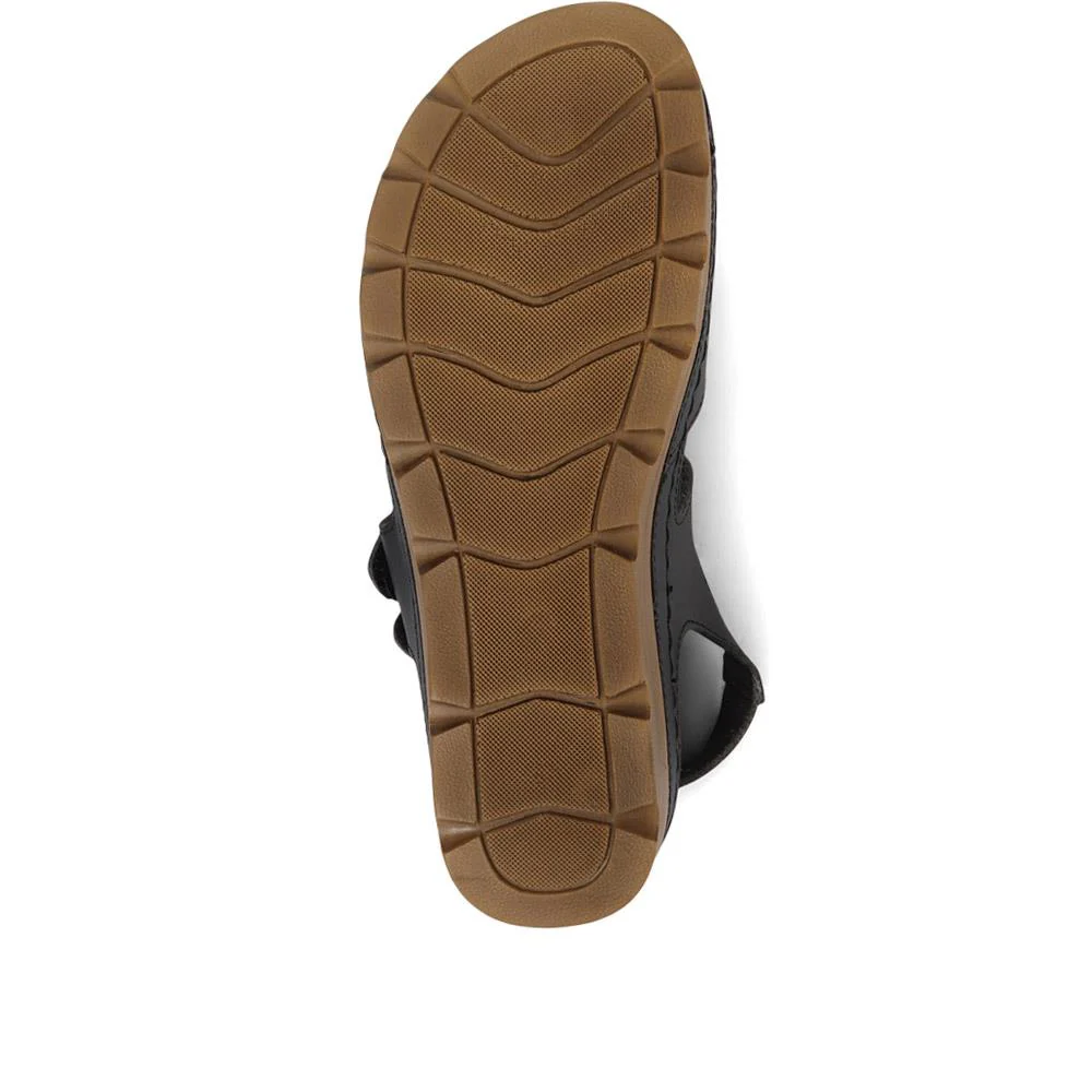 Adjustable Cushioned Sandals - SERAY33011 / 320 083 - Black - Image 6