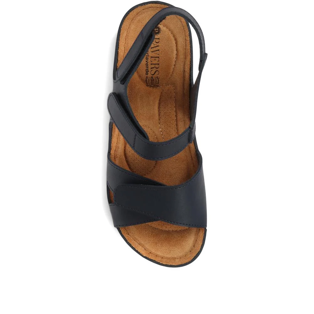 Adjustable Cushioned Sandals - SERAY33011 / 320 083 - Navy - Image 6