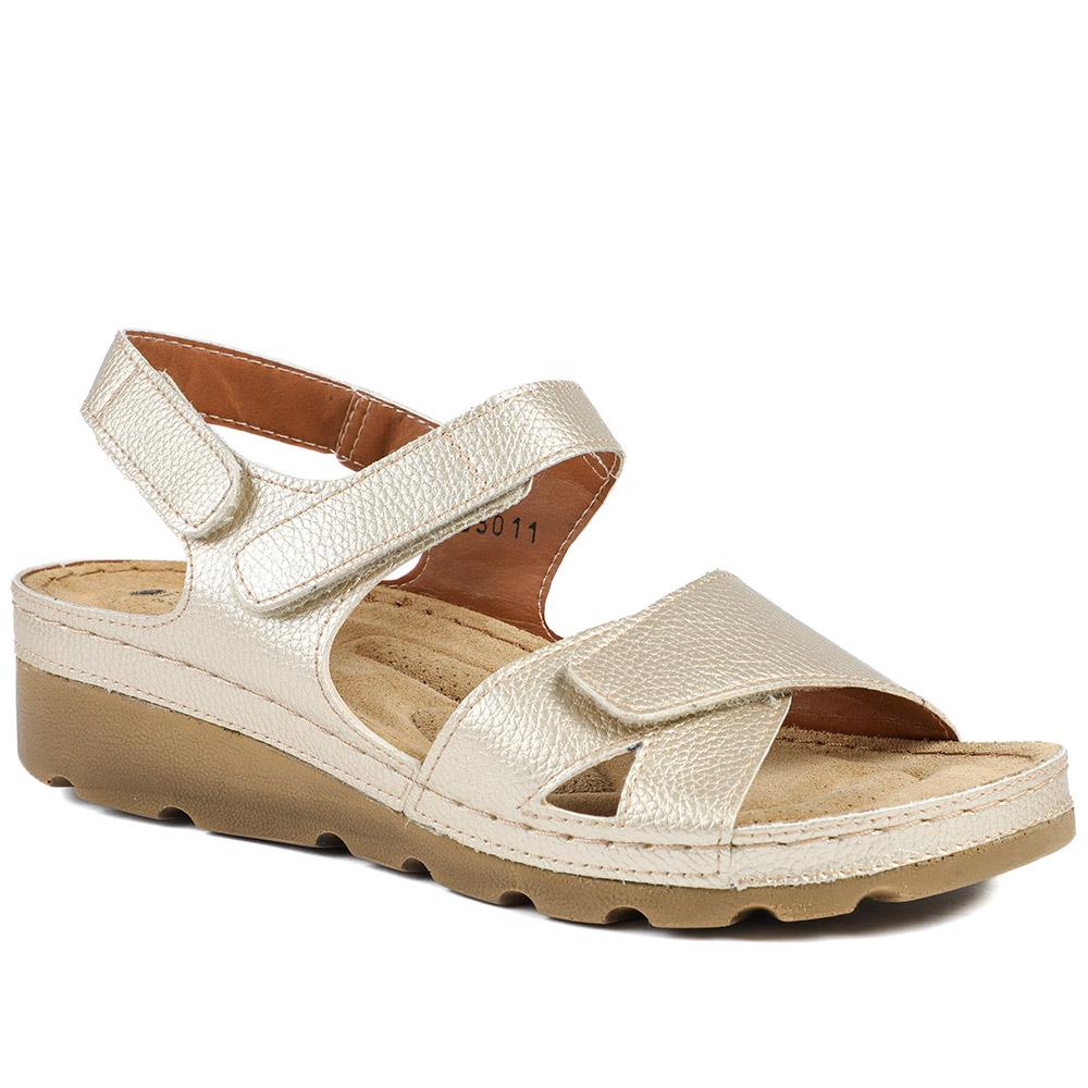 Adjustable Cushioned Sandals - SERAY33011 / 320 083 - Soft Gold
