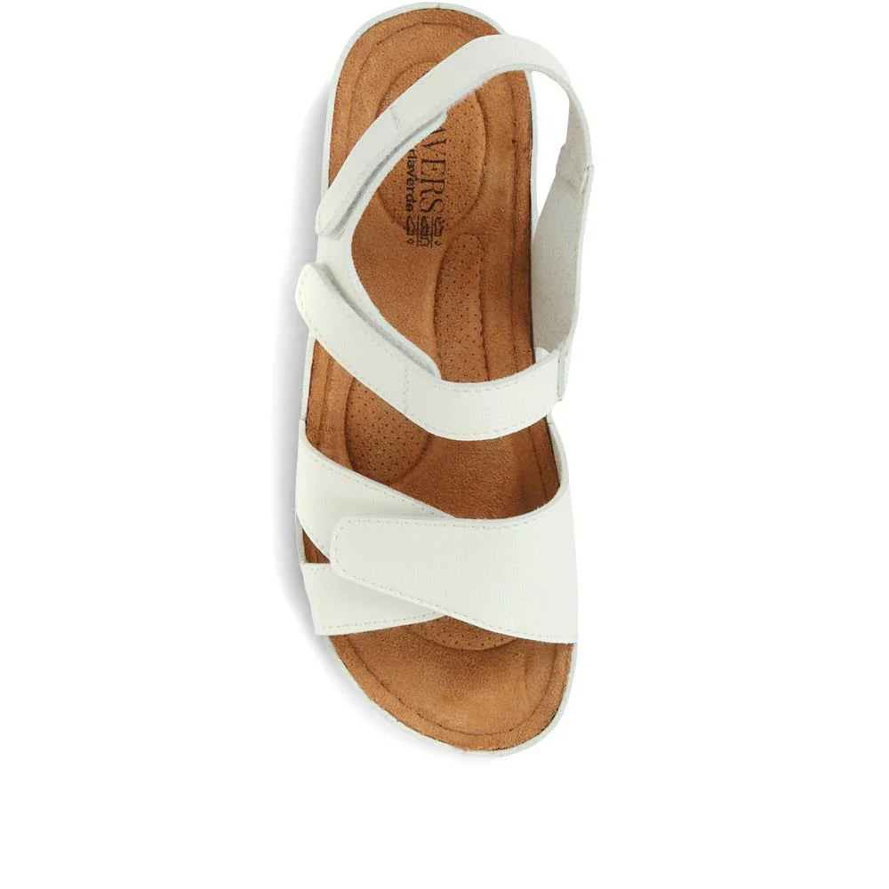 Adjustable Cushioned Sandals - SERAY33011 / 320 083 - White - Image 5