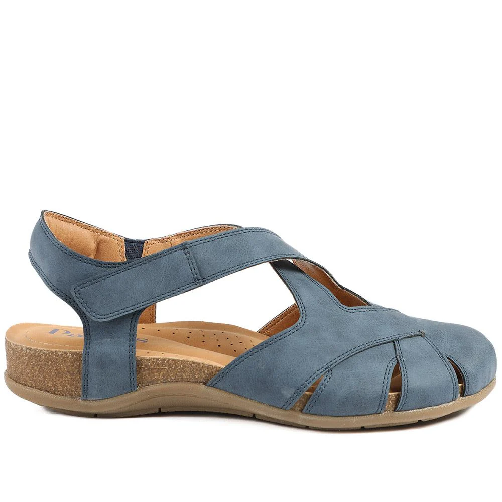 Adjustable Cushioned Sandals - WOIL43023 / 328 998 - Navy - Image 3