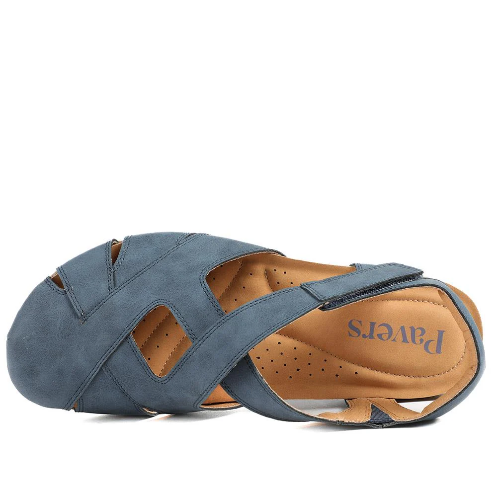 Adjustable Cushioned Sandals - WOIL43023 / 328 998 - Navy - Image 5