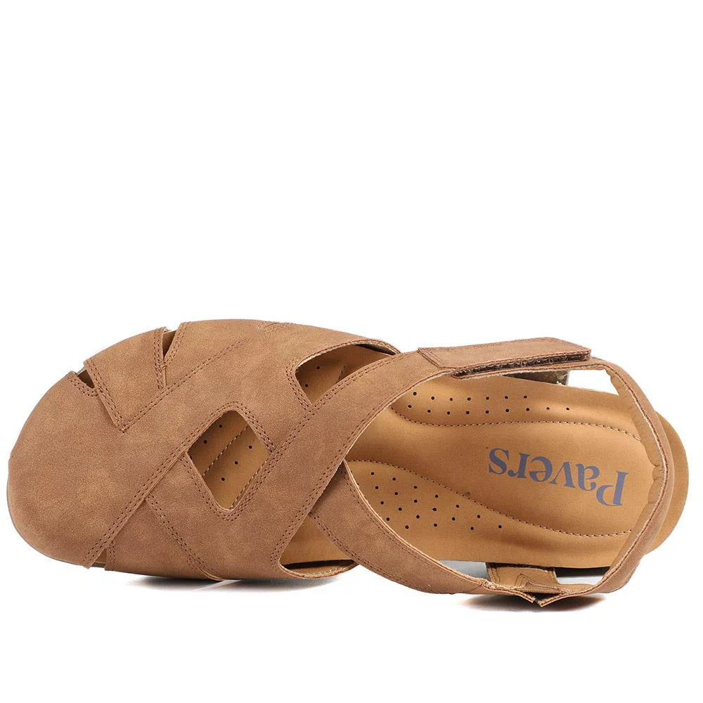 Adjustable Cushioned Sandals - WOIL43023 / 328 998 - Tan - Image 5