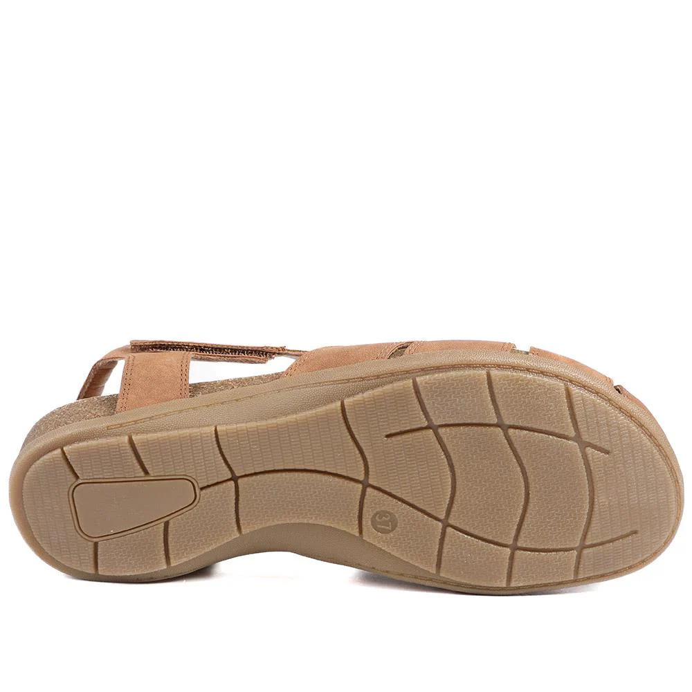 Adjustable Cushioned Sandals - WOIL43023 / 328 998 - Tan - Image 6