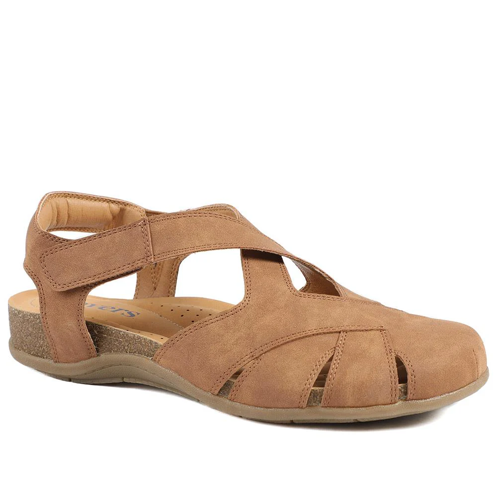 Adjustable Cushioned Sandals - WOIL43023 / 328 998 - Tan
