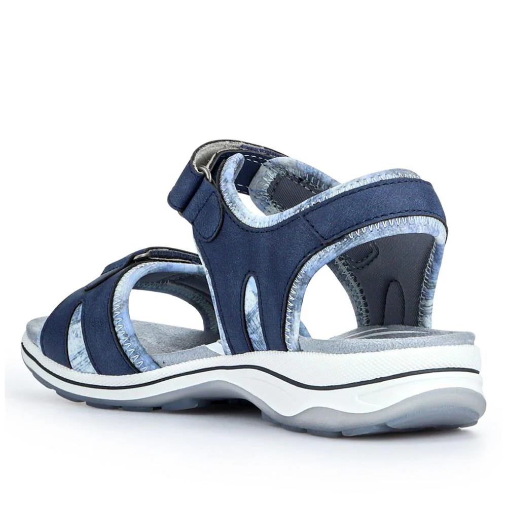 Adjustable Dual Touch Fastening Sandals - RELIF41008 / 326 873 - Navy - Image 4