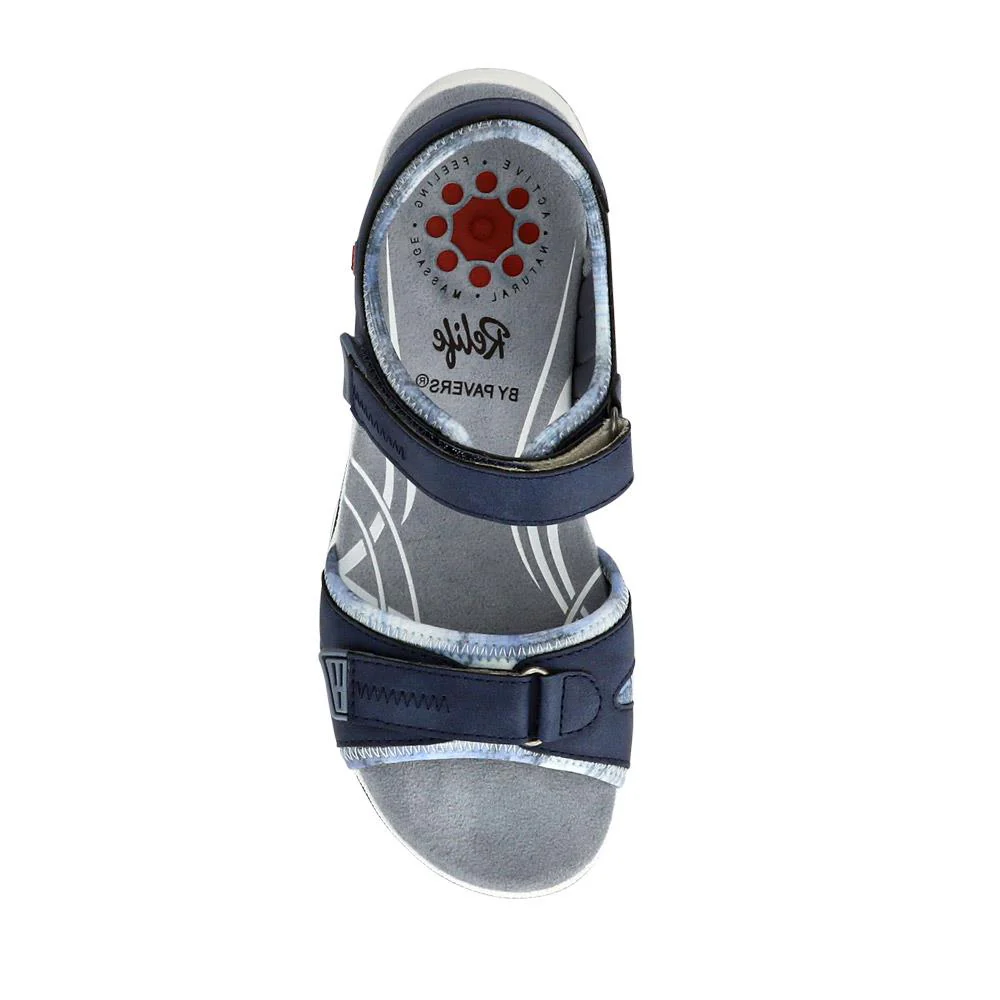 Adjustable Dual Touch Fastening Sandals - RELIF41008 / 326 873 - Navy - Image 5