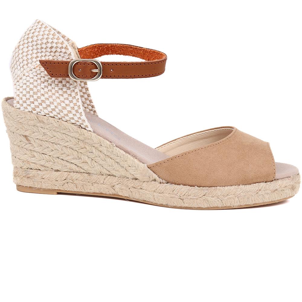 Adjustable Espadrille Sandals - VUL39001 / 326 113 - Camel - Image 2