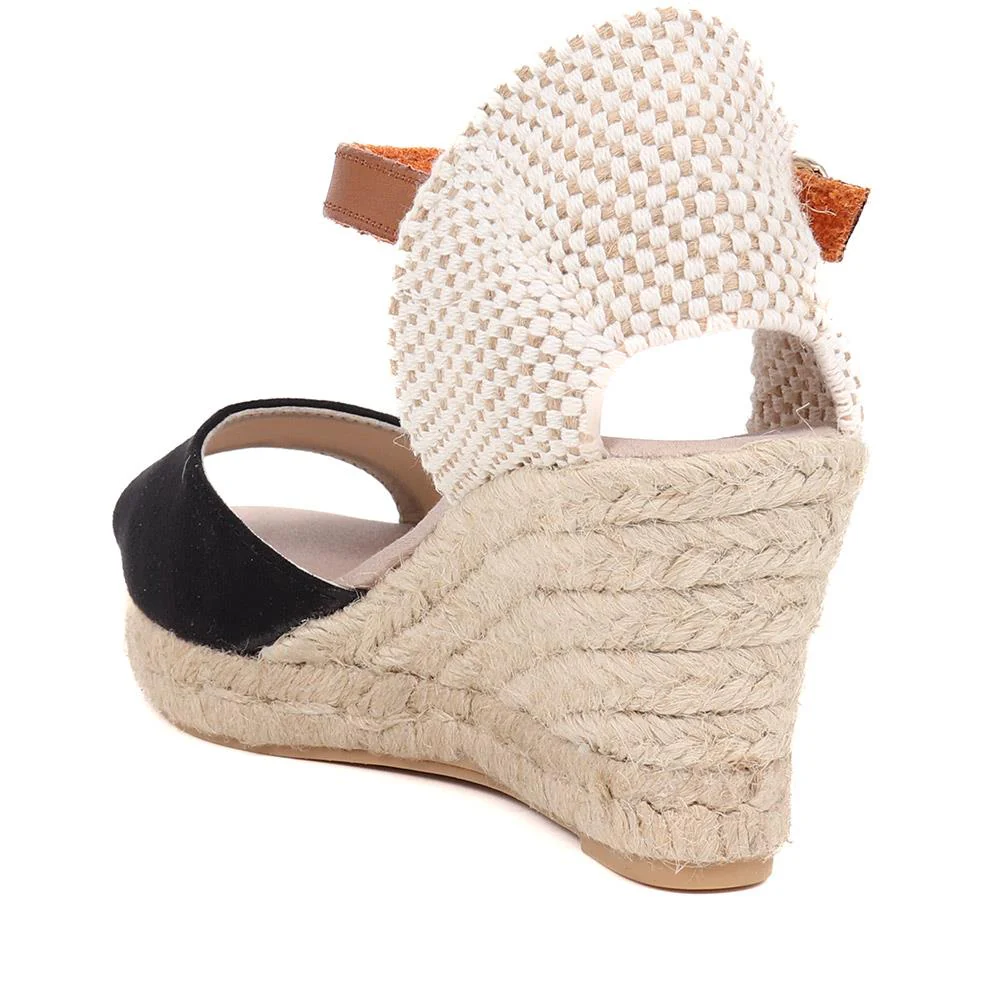 Adjustable Espadrille Sandals - VUL39001 / 326 113 - Navy - Image 3