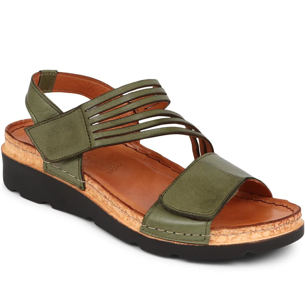 Adjustable Fasten Leather Sandals - KARY39029 / 325 513