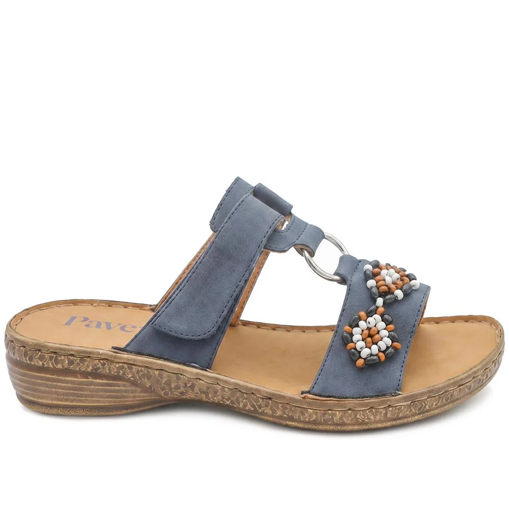 Adjustable Fasten Lightweight Sandals - WOIL43018 / 329 043 - Blue - Image 3