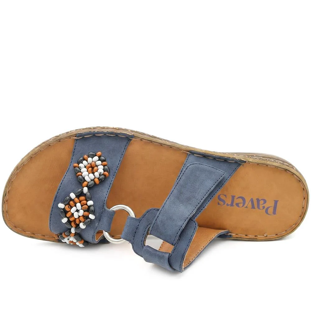 Adjustable Fasten Lightweight Sandals - WOIL43018 / 329 043 - Blue - Image 5