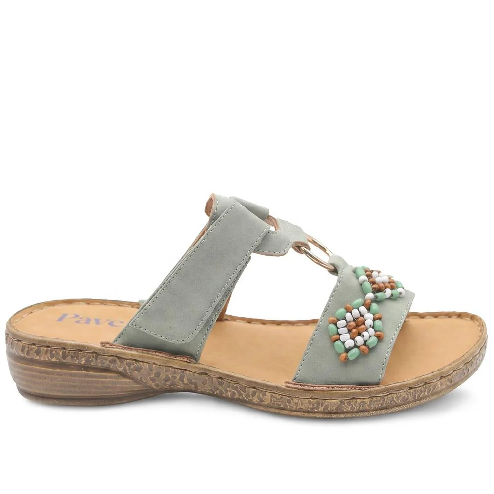 Adjustable Fasten Lightweight Sandals - WOIL43018 / 329 043 - Green - Image 3