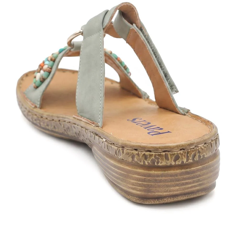 Adjustable Fasten Lightweight Sandals - WOIL43018 / 329 043 - Green - Image 4