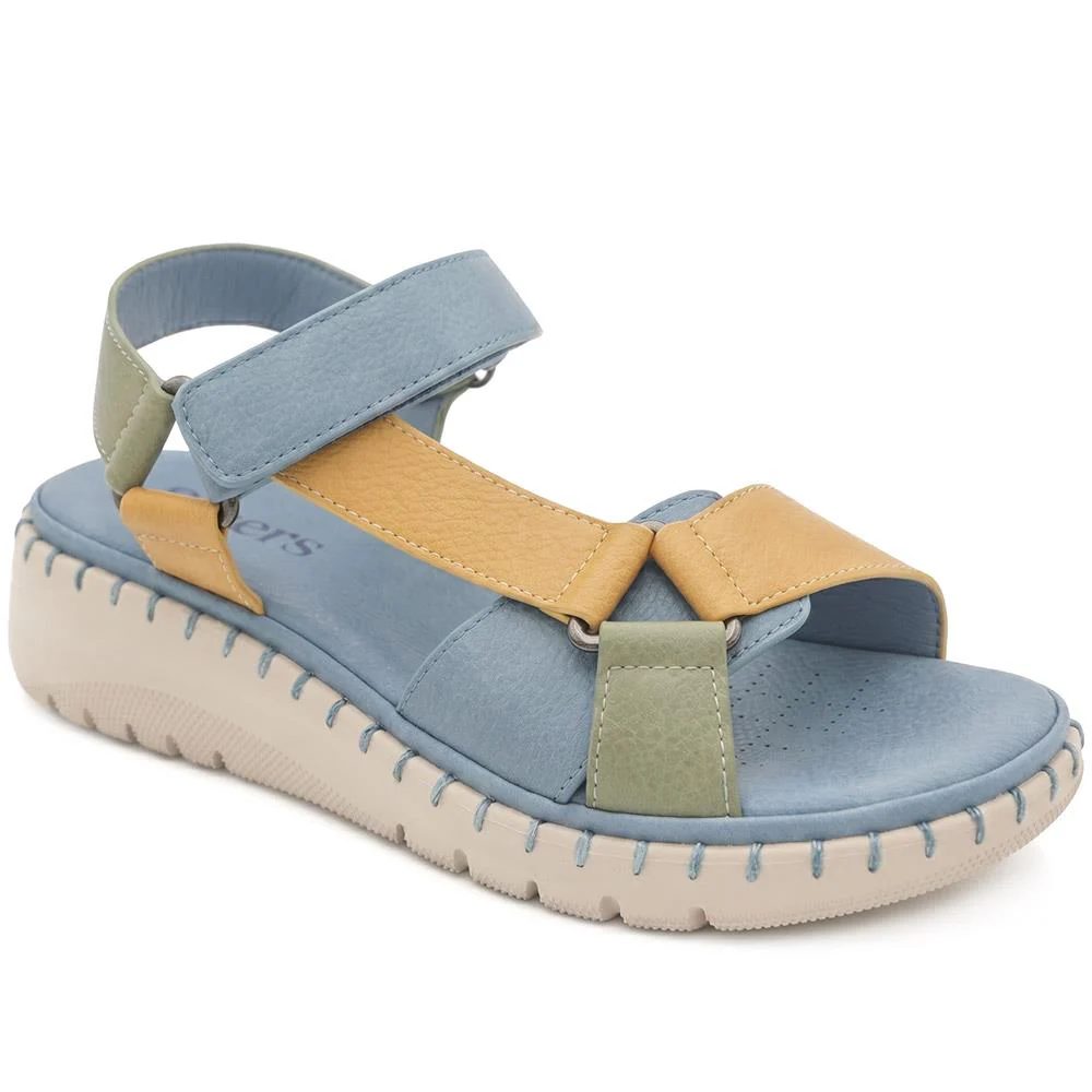 Adjustable Fastening Cushioning Sandals - BAIZH43044 / 329 310 - Blue Multi