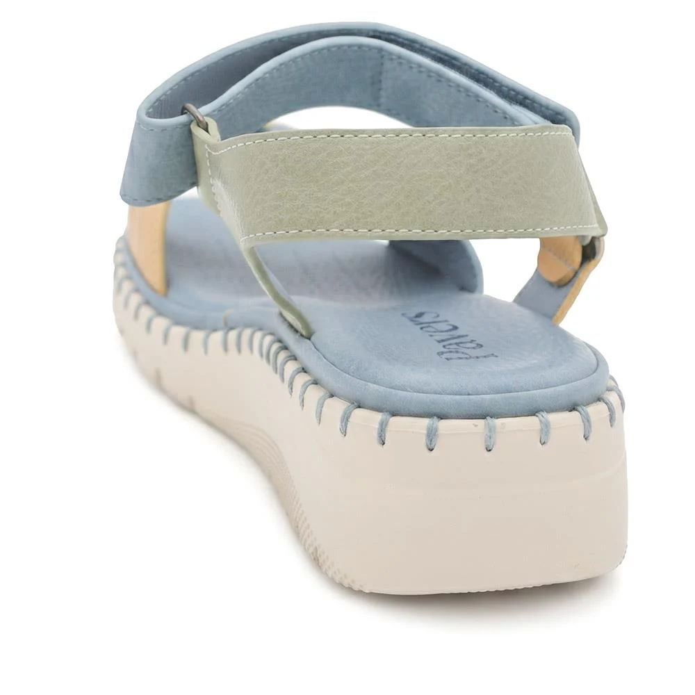 Adjustable Fastening Cushioning Sandals - BAIZH43044 / 329 310 - Blue Multi - Image 4