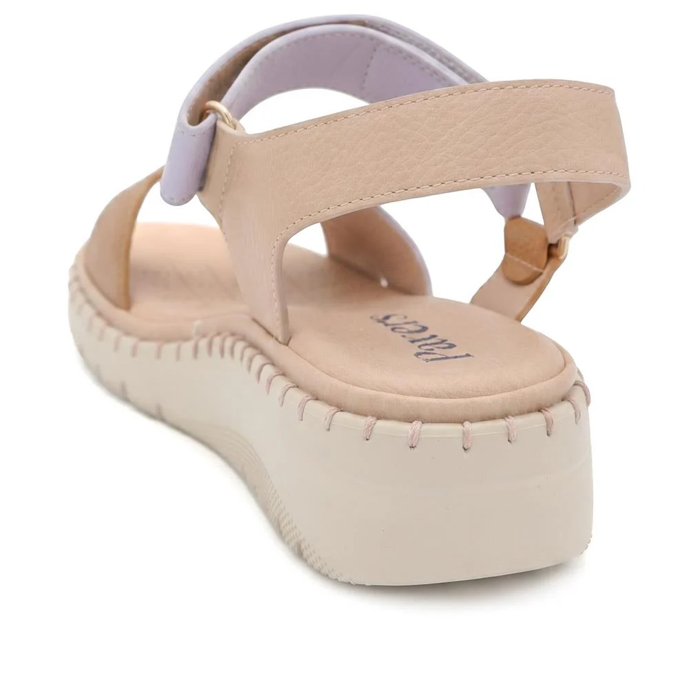 Adjustable Fastening Cushioning Sandals - BAIZH43044 / 329 310 - Tan Multi - Image 4
