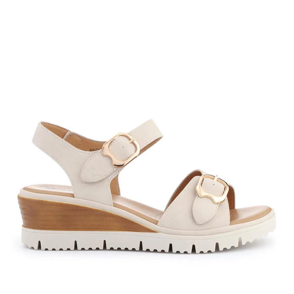 Adjustable Fit Cushioned Sandals - BAIZH41066 / 327 980 - Beige - Image 2