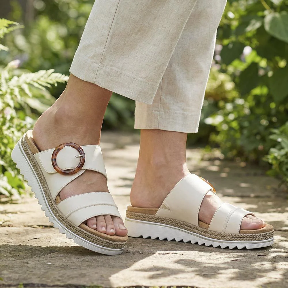 Adjustable-Fitting Mules - WBINS41023 / 327 085 - Beige - Image 2