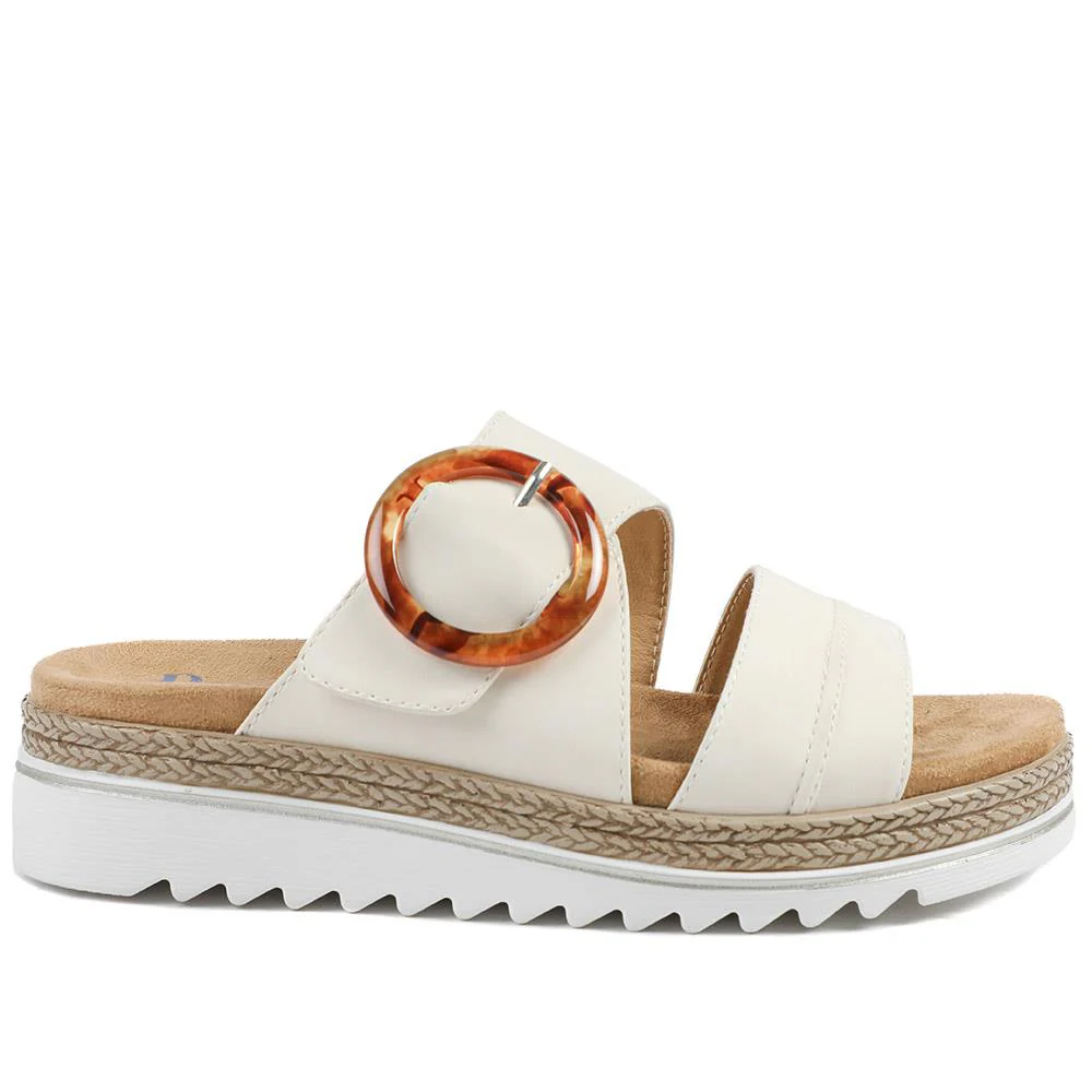 Adjustable-Fitting Mules - WBINS41023 / 327 085 - Beige - Image 3