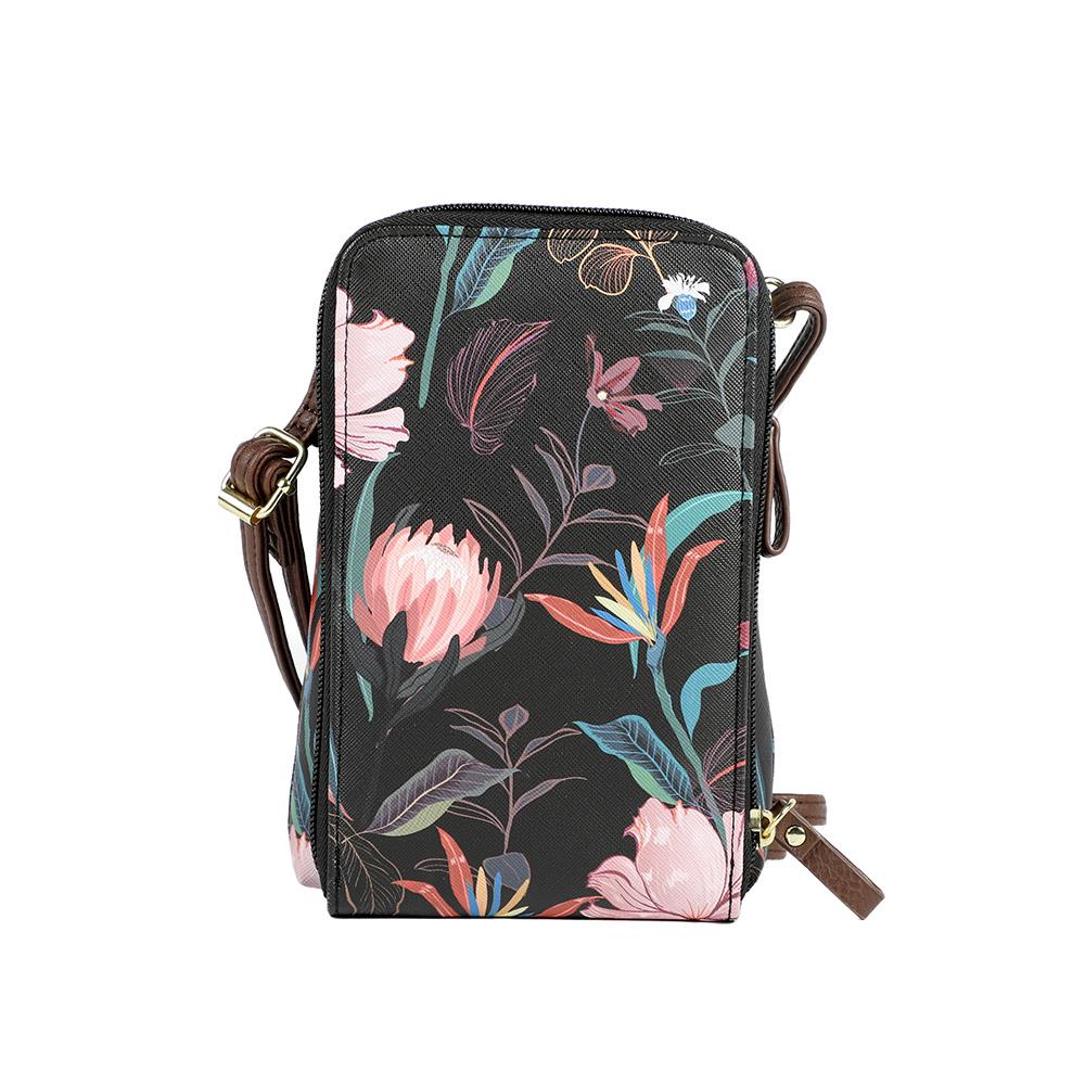 Adjustable Floral Cross-Body Bag - JEWN41000 / 326 888 - Black Floral - Image 2