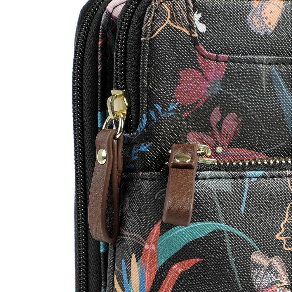 Adjustable Floral Cross-Body Bag - JEWN41000 / 326 888 - Black Floral - Image 5