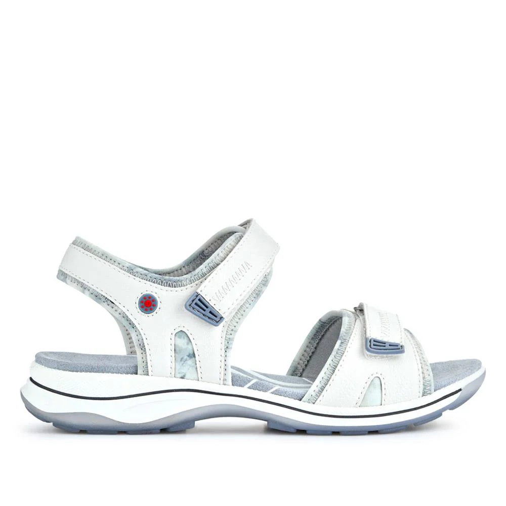 Adjustable Dual Touch Fastening Sandals - RELIF41008 / 326 873 - Off White - Image 2