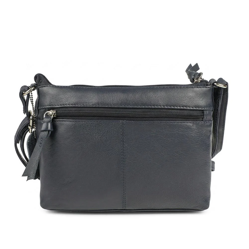 Adjustable Leather Cross Body Bag - JWNBG42000 / 328 629 - Navy - Image 2
