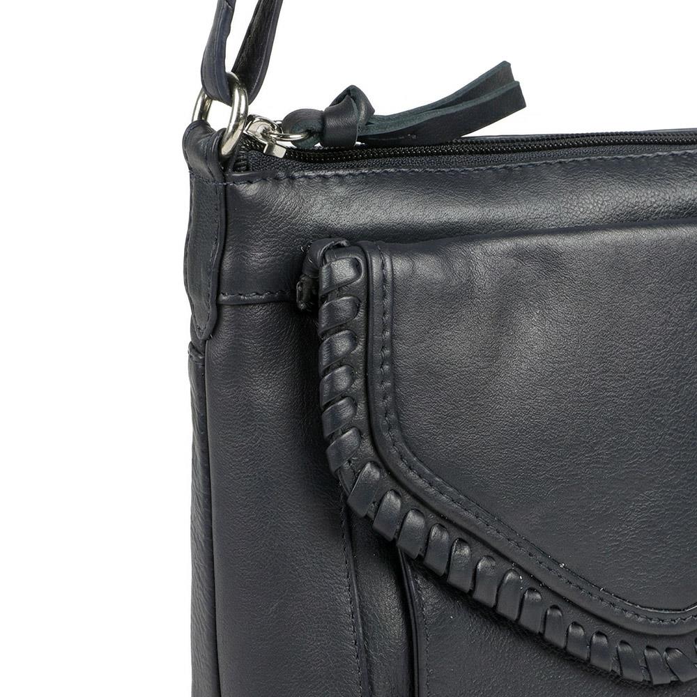 Adjustable Leather Cross Body Bag - JWNBG42000 / 328 629 - Navy - Image 5