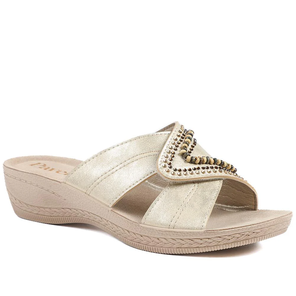 Adjustable Leather Mule Sandals - INB43008 / 329 128 - Image 2