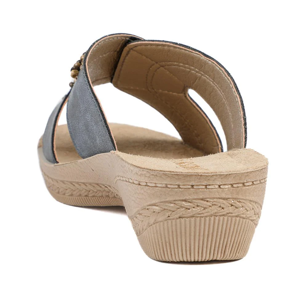 Adjustable Lightweight Mule Sandals - INB43008 / 329 128 - Blue - Image 4