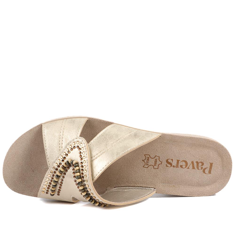 Adjustable Lightweight Mule Sandals - INB43008 / 329 128 - Gold - Image 5
