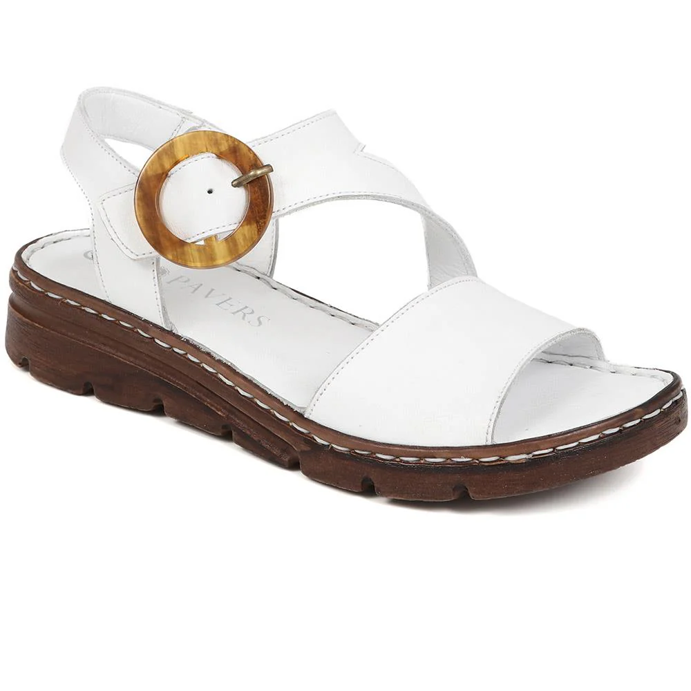 Adjustable Leather Sandals - LUCK39017 / 326 151 - Image 2