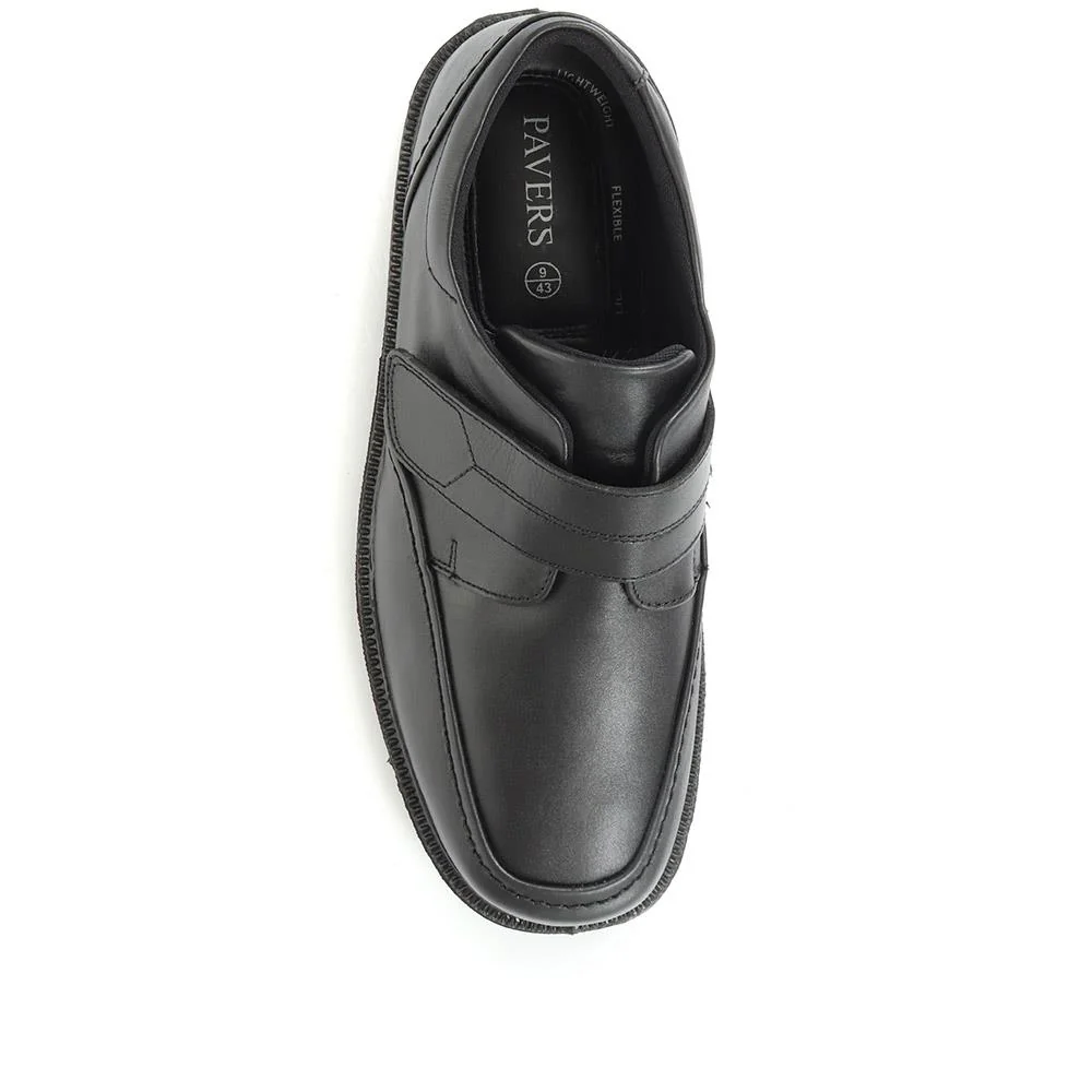 Adjustable Leather Shoes - RAJ1602 / 124 915 - Black - Image 4