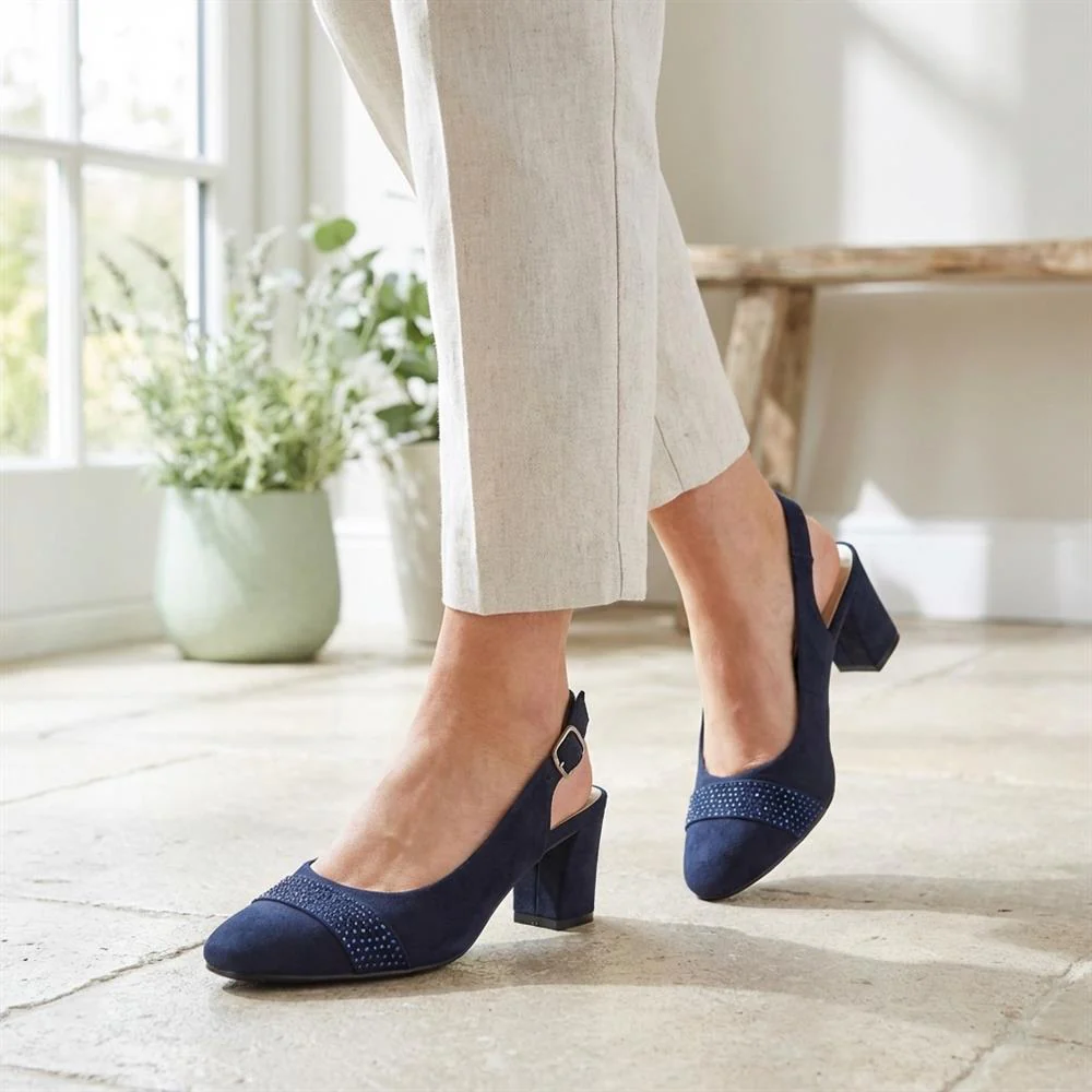Adjustable Lightweight Court Shoes - PLAN40031 / 327 348 - Navy - Image 2