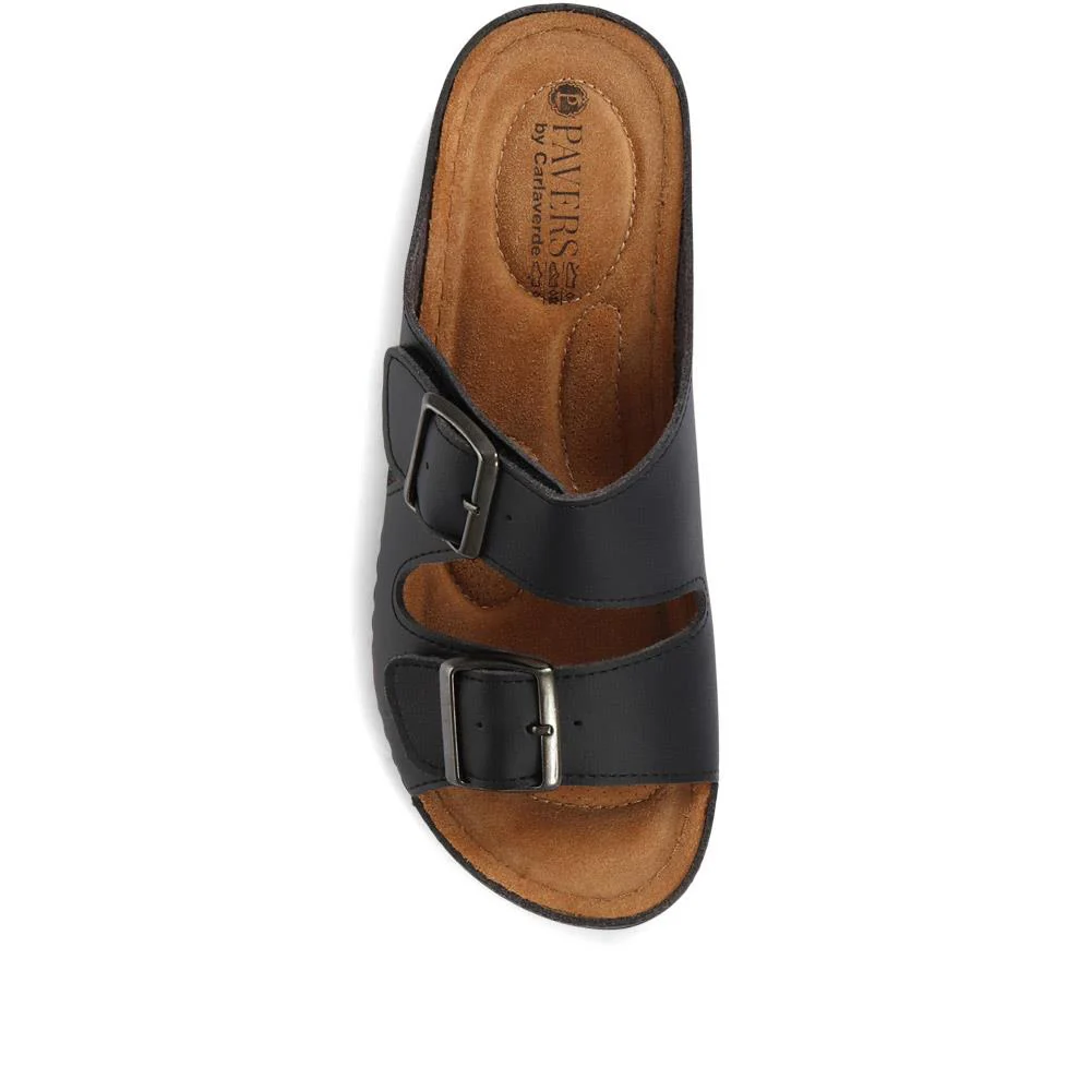 Adjustable Mule Sandals - SERAY33003 / 319 953 - Black - Image 4