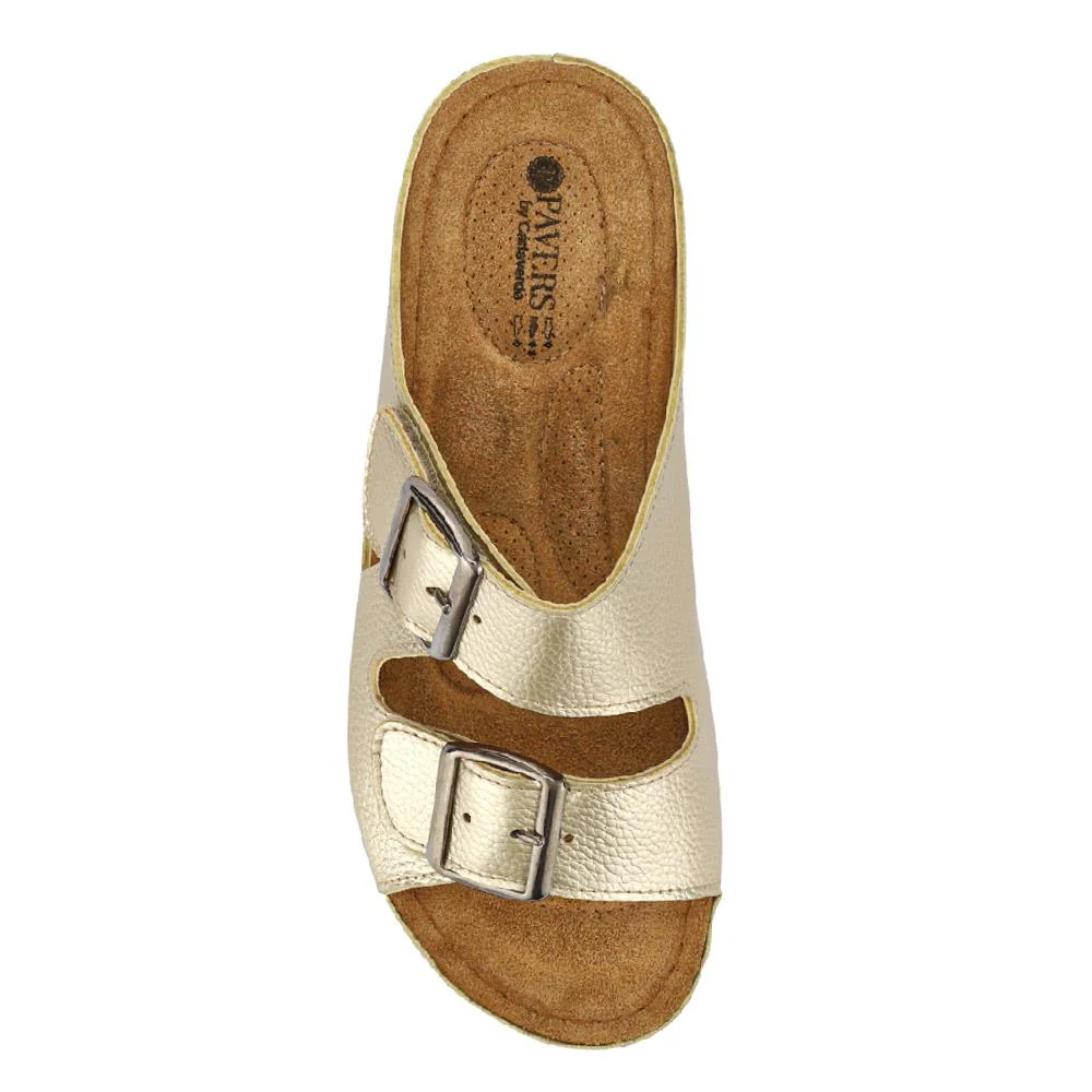 Adjustable Mule Sandals - SERAY33003 / 319 953 - Soft Gold - Image 5
