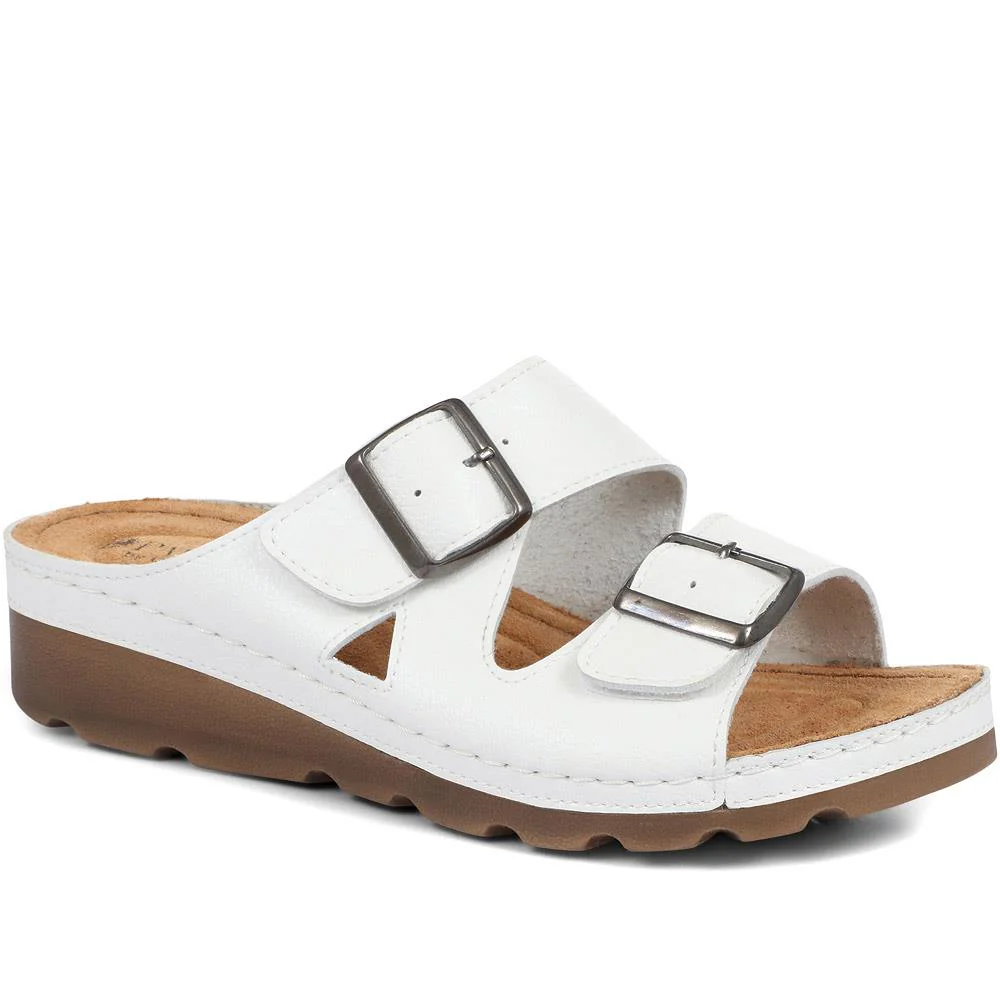 Adjustable Mule Sandals - SERAY33003 / 319 953 - White