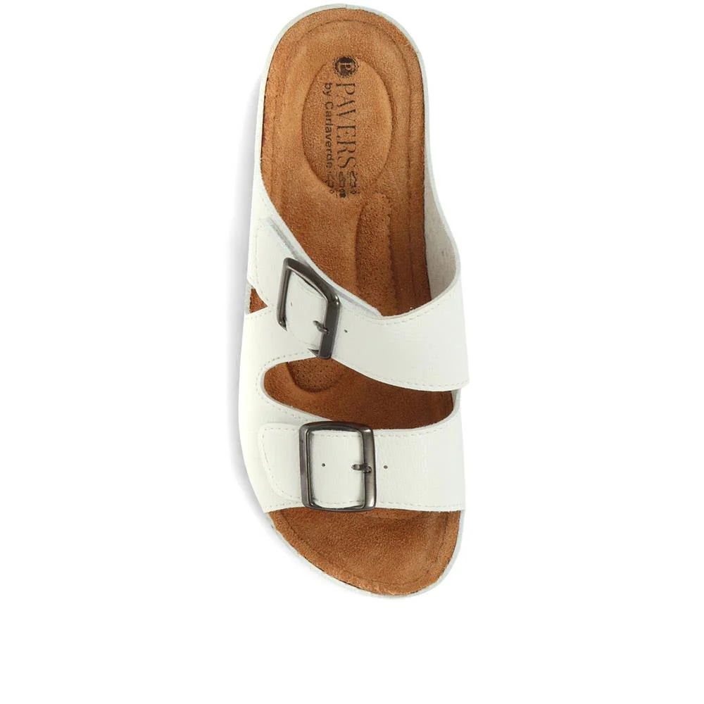 Adjustable Mule Sandals - SERAY33003 / 319 953 - White - Image 5