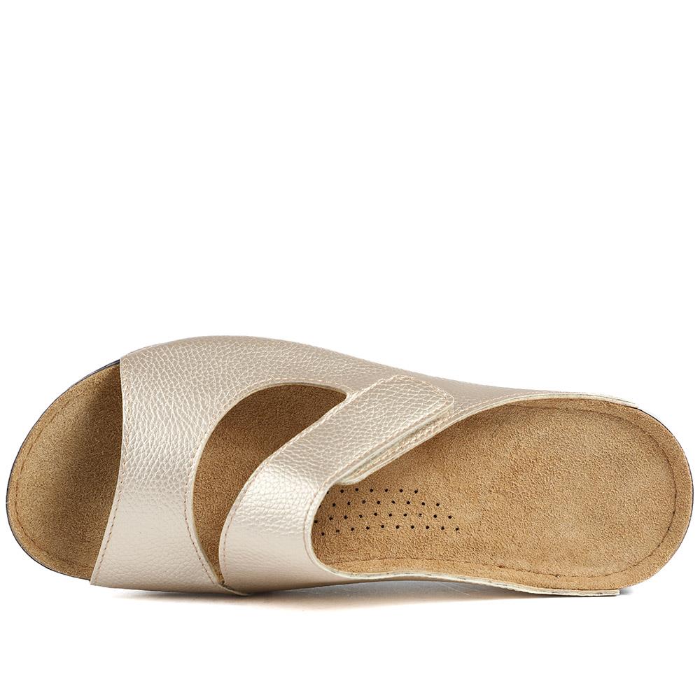 Adjustable Touch-Fasten Mules - SERAY41002 / 327 546 - Soft Gold - Image 5